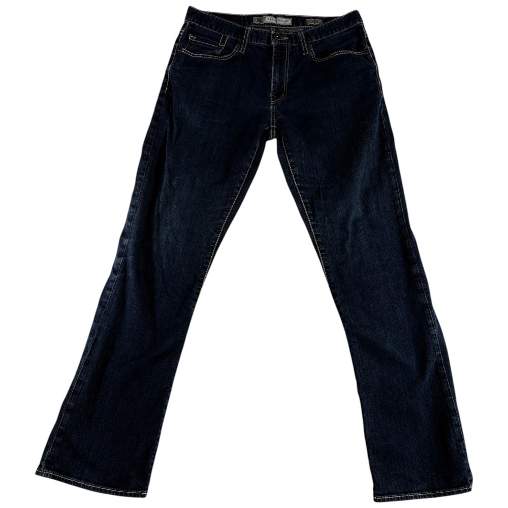 Buckle BKE Jake Straight Jeans Mens‎ 33R Blue Denim Dark Wash Cotton Stretch